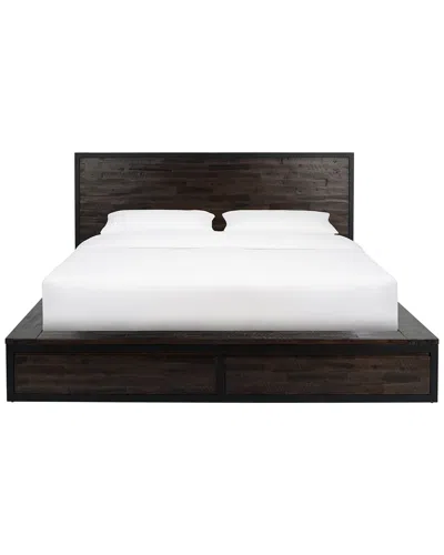 Safavieh Couture Emmarose Storage Platform Queen Bed In Chocolate
