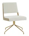 Safavieh Couture Emmeline Ivory Swivel Office Chair In White