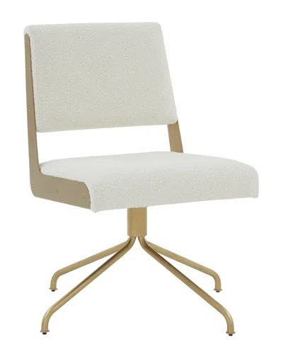 Safavieh Couture Emmeline Ivory Swivel Office Chair In White