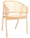 Safavieh Couture Emmy Rattan Back Dining Chair In Natural
