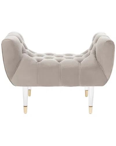 Safavieh Couture Eugenie Tufted Velvet Acrylic Bench