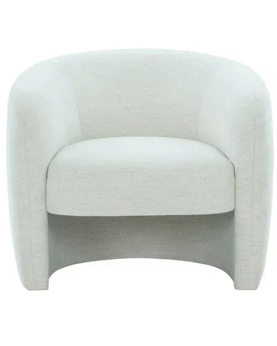 Safavieh Couture Everly Barrel Back Accent Chair In White