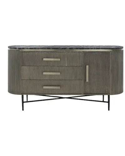 Safavieh Couture Everlyse Marble Top Sideboard In Silver