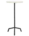 Safavieh Couture Fabrianna Marble Top Drink Table In Black