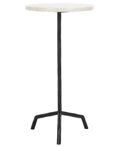 Safavieh Couture Fabrianna Marble Top Drink Table In Black