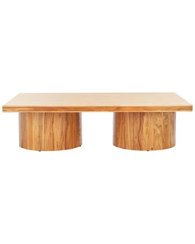 Safavieh Couture Falynn Square Wood Coffee Table In Brown