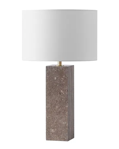 Safavieh Couture Feliciano Travertine Table Lamp In Gray