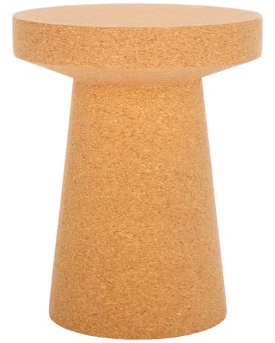 Safavieh Couture Fernanda Cork Drink Table In Brown