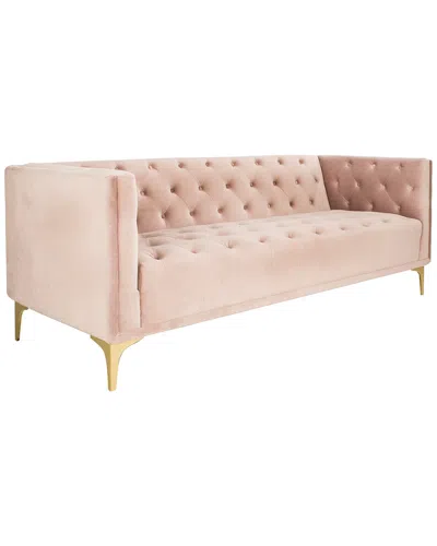 Safavieh Couture Florentino Tufted Sofa In Pink