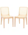 Safavieh Couture Frank Set Of 2 Rattan Dining Chairs In Natural
