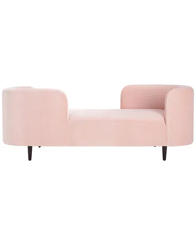 Safavieh Couture Frieda Velvet Tete-a-tete Chair In Pink