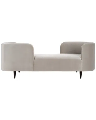 Safavieh Couture Frieda Velvet Tete-a-tete Chair In White