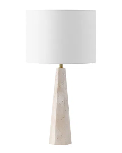 Safavieh Couture Gabryanna Travertine Table Lamp In White
