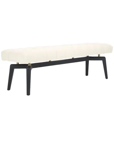 Safavieh Couture Gallagher Tufted Bench In Blue
