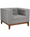 Safavieh Couture Garnet Linen Tufted Arm Chair