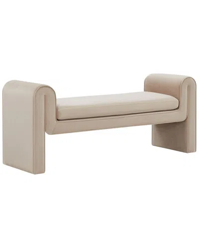 Safavieh Couture Garth Velvet Bench In White