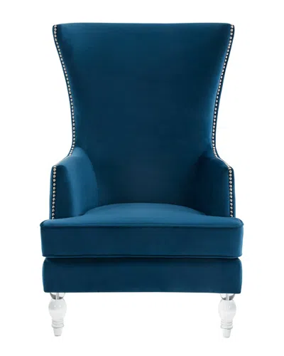 Safavieh Couture Geode Modern Wingback Chair In Navy