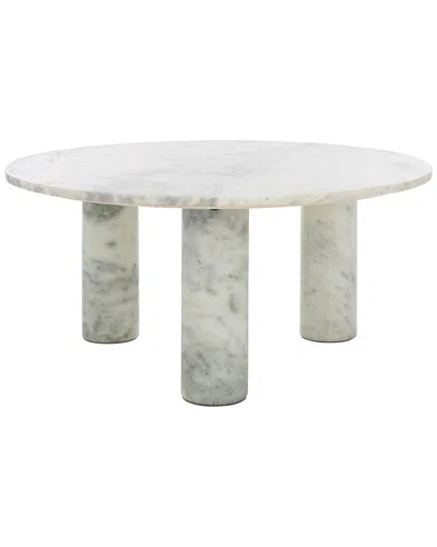 Safavieh Couture Giabella Marble Coffee Table In White
