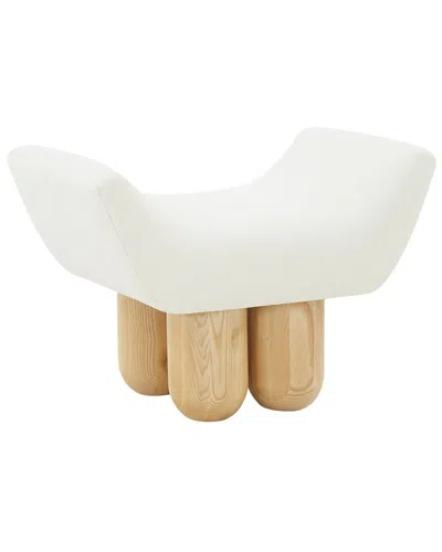 Safavieh Couture Giancarlo Upholstered Ottoman In White