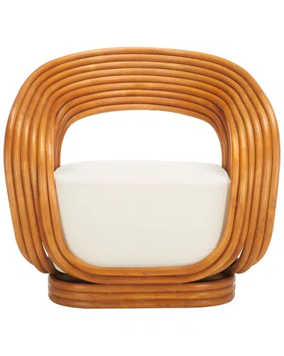 Safavieh Couture Giorno Rattan Accent Chair In Brown