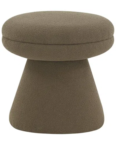 Safavieh Couture Gisella Boucle Ottoman In Green