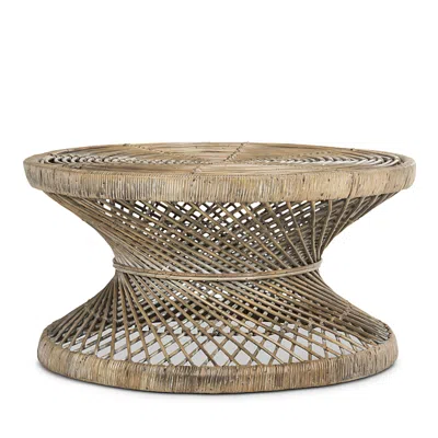 Safavieh Couture Grimson Large Bowed Coffee Table In Grey White Wash