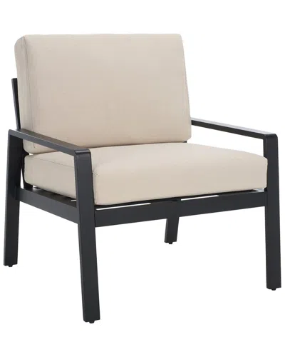 Safavieh Couture Guam Aluminum Outdoor Chair In Black