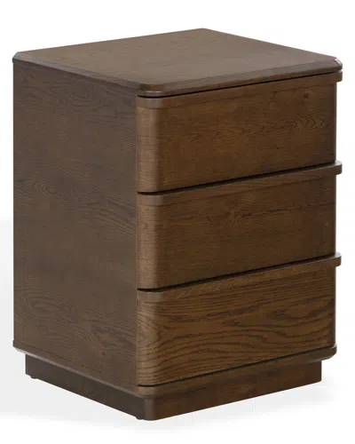 Safavieh Couture Guillermo 3-drawer Nightstand In Brown