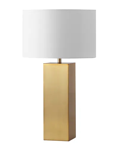 Safavieh Couture Hank Metal Square Table Lamp In Gold
