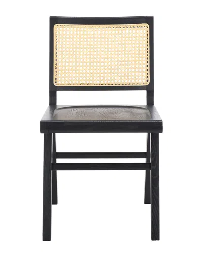 Safavieh Couture Hattie French Cane Wood Dining Chair In Black