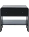 Safavieh Couture Haydriana 1 Drawer Wood Nightstand In Black