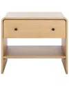 Safavieh Couture Haydriana 1 Drawer Wood Nightstand In Brown