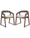 Safavieh Couture Hildabryna Wood Dining Chair In Brown