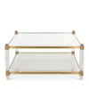 Safavieh Couture Isabelle Acrylic Coffee Table In Gold