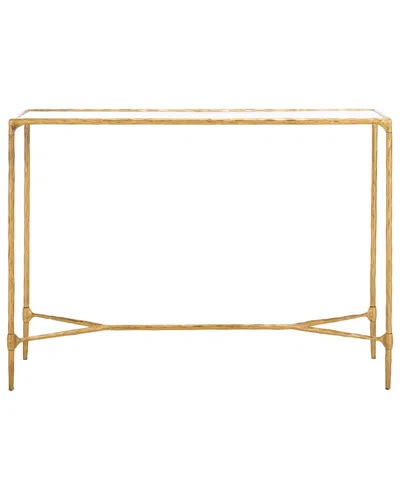 Safavieh Couture Isabellina Metal & Glass Console Table In Gold