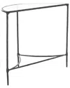 Safavieh Couture Isabellina Metal & Glass Half Moon Console Table In Black