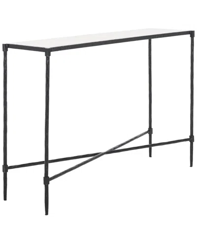 Safavieh Couture Isabellina Metal & Marble Console Table In Black