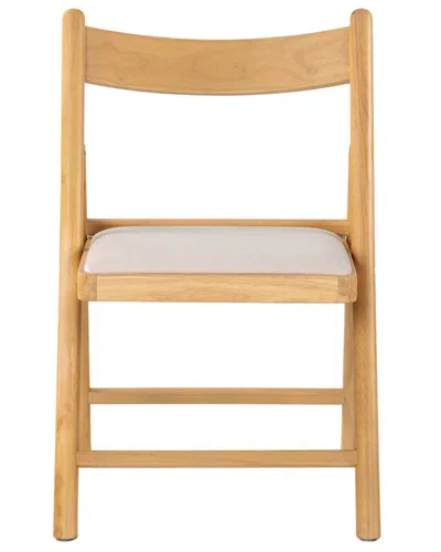 Safavieh Couture Jacie Linen Seat Folding Chair In Brown