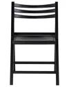 Safavieh Couture Jacie Wood Seat Folding Chair In Black