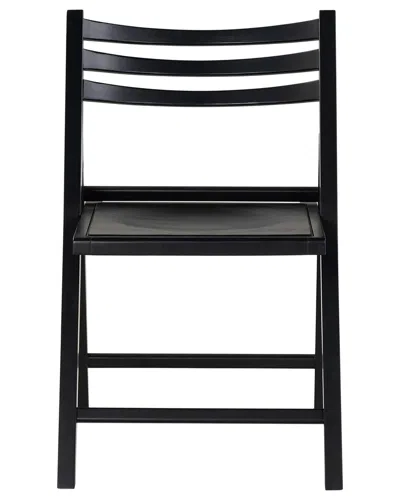 Safavieh Couture Jacie Wood Seat Folding Chair In Black