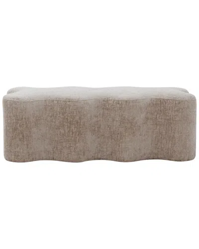 Safavieh Couture Jacqualessa Chenille Bench In Brown