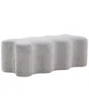 Safavieh Couture Jacqualessa Chenille Bench In Grey