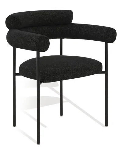 Safavieh Couture Jaslene Curved Back Dining Chair In Black