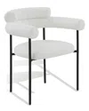 Safavieh Couture Jaslene Curved Back White Dining Chair In White