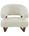 Safavieh Couture Jasmina Wooden Legs Accent Chair