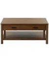 Safavieh Couture Jaylessa Wood 1 Drawer Coffee Table In Brown