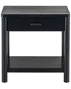 Safavieh Couture Jaylessa Wood 1 Drawer End Table In Black