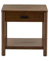 Safavieh Couture Jaylessa Wood 1 Drawer End Table In Brown