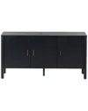Safavieh Couture Jaylessa Wood 3 Door Sideboard In Black