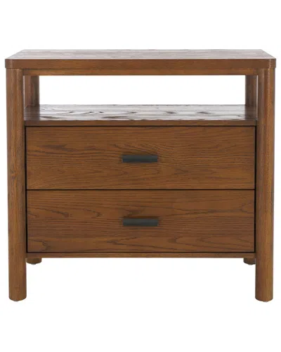 Safavieh Couture Jaylessa Wood Nightstand In Brown